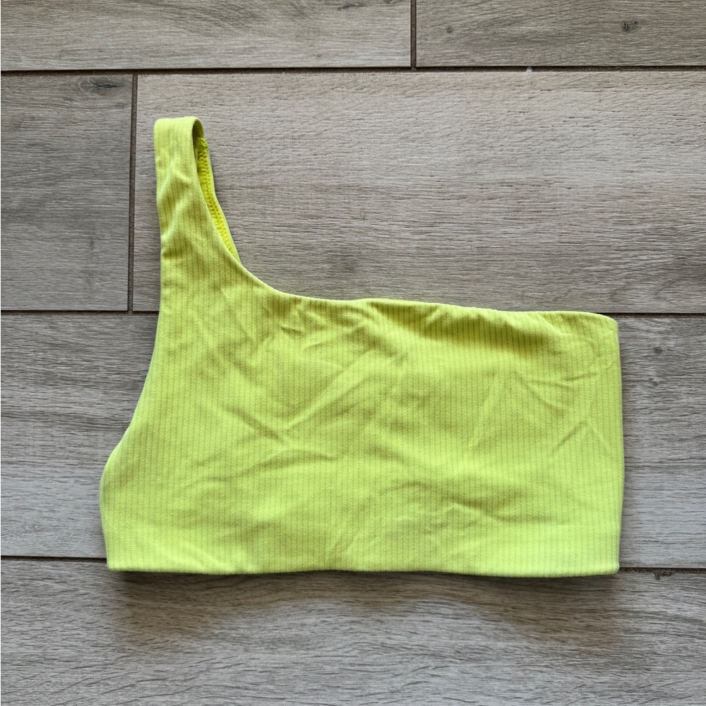 lululemon athletica One-Shoulder Top in Neon Yellow
